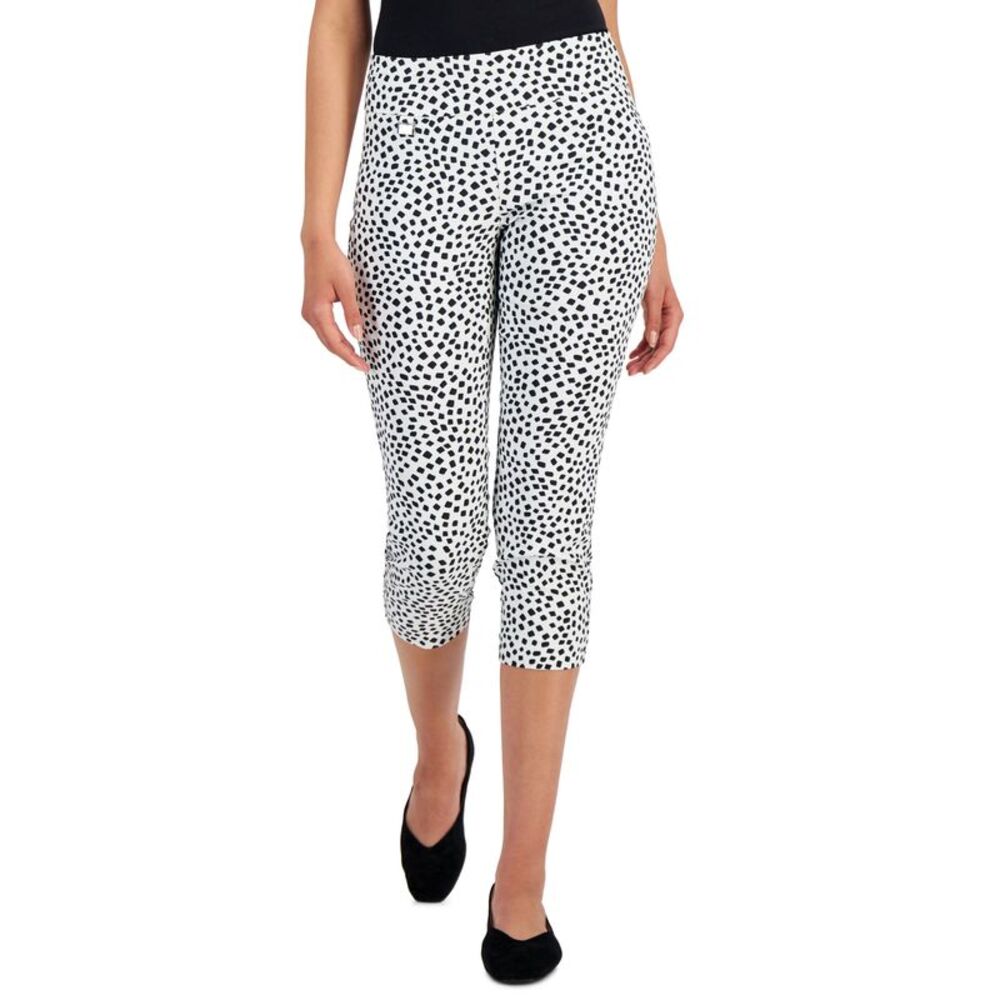 Alfani Essential Textured Capri Pull On With Tummy Control